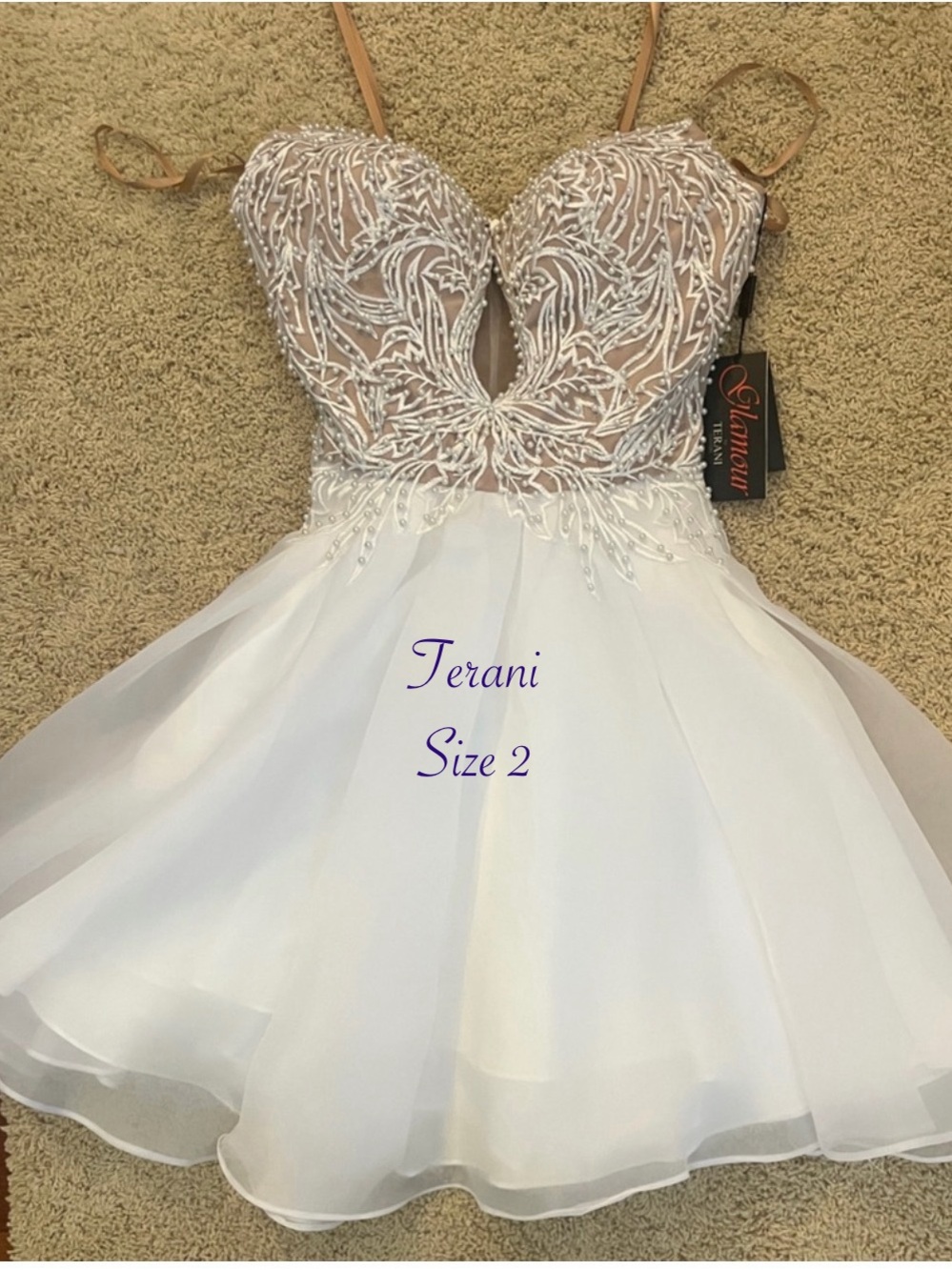 Terani white pearl semi-formal 2 NWT